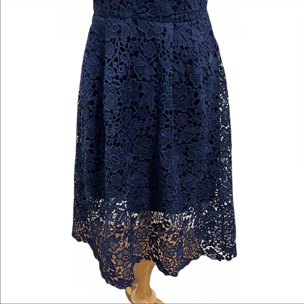 FIND - ASTR the Label Blue Lace Dress Size L - Picture 3 of 8